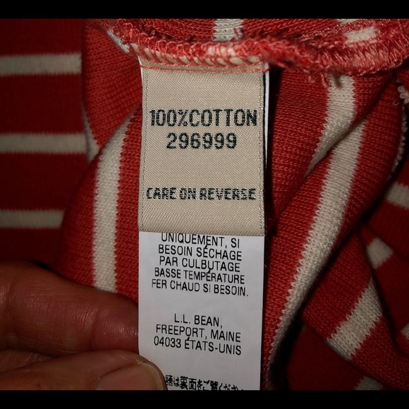 LL Bean cotton stripes quarter zip shirt s… - Picture 4 of 4